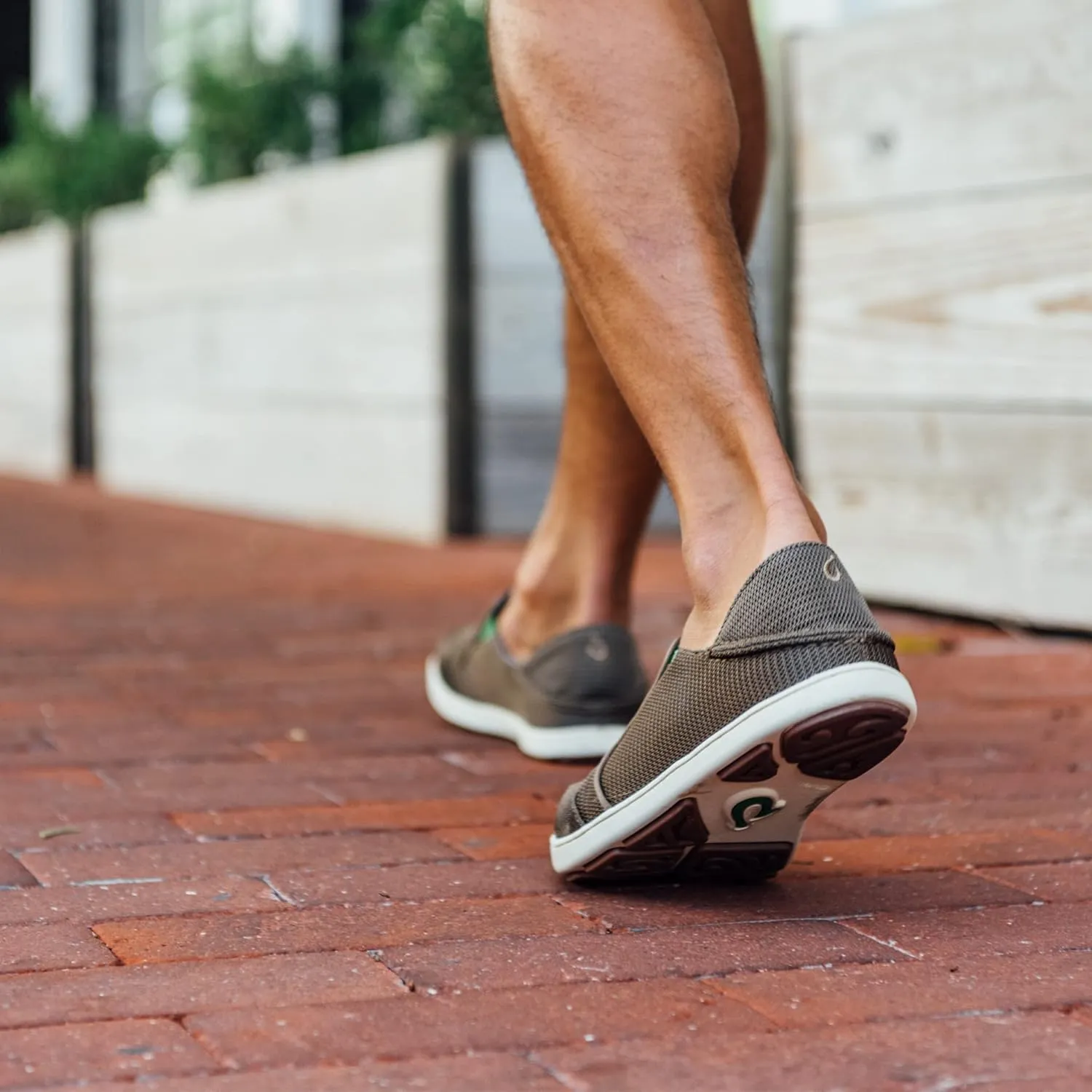 OLUKAI Nohea Mesh Men's Slip On Sneakers, Lightweight & Breathable All-Weather Shoes, Drop-in Heel & Comfort Fit
