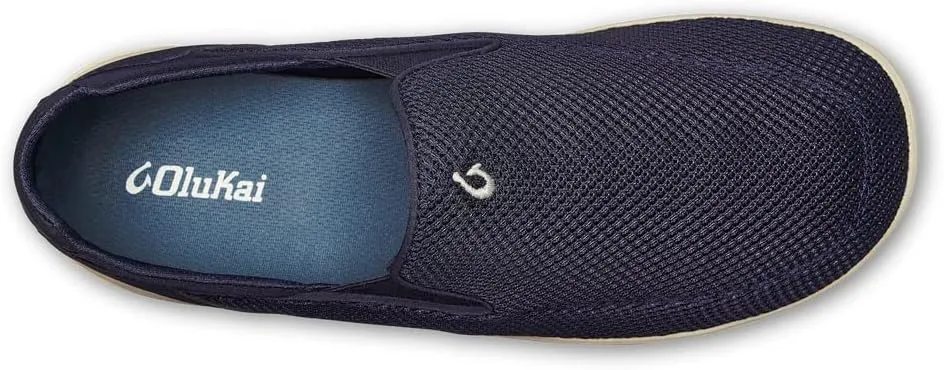 OLUKAI Nohea Pae Men's Slip On Sneakers, Lightweight Barefoot Feel & Breathable All-Weather Shoes, Drop-in Heel & Comfort Fit