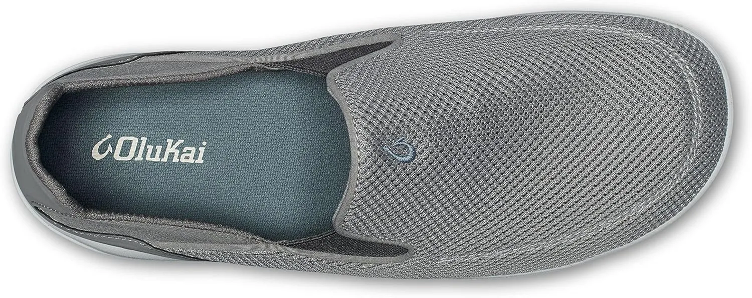 OLUKAI Nohea Pae Men's Slip On Sneakers, Lightweight Barefoot Feel & Breathable All-Weather Shoes, Drop-in Heel & Comfort Fit
