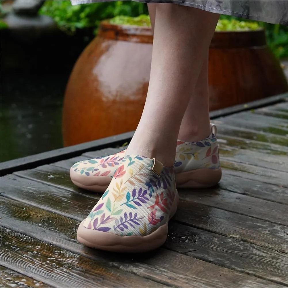 Onehorse Women's Slip-Ons Loafers Flowers Artistic Shoes Lightweight Comfortable Casual Travel Footwear