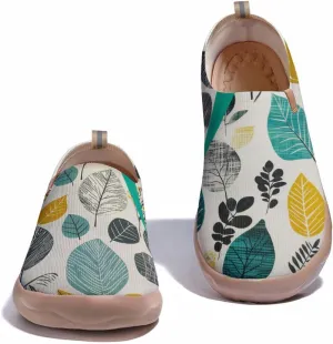 Onehorse Women's Slip-Ons Loafers Flowers Artistic Shoes Lightweight Comfortable Casual Travel Footwear
