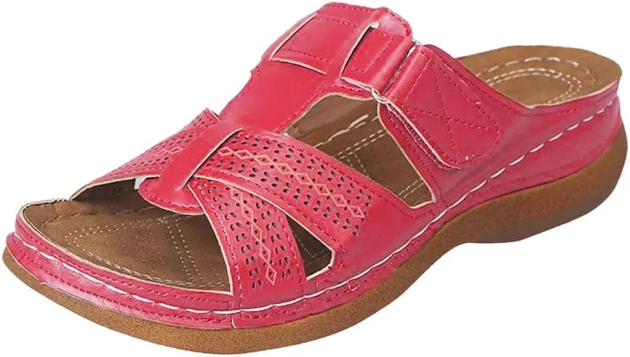 Orthopedic Sandals for Women, Women's Dressy Summer Platform Arch Support Sandals Comfort Walking Beach Flat Wedge Sandals