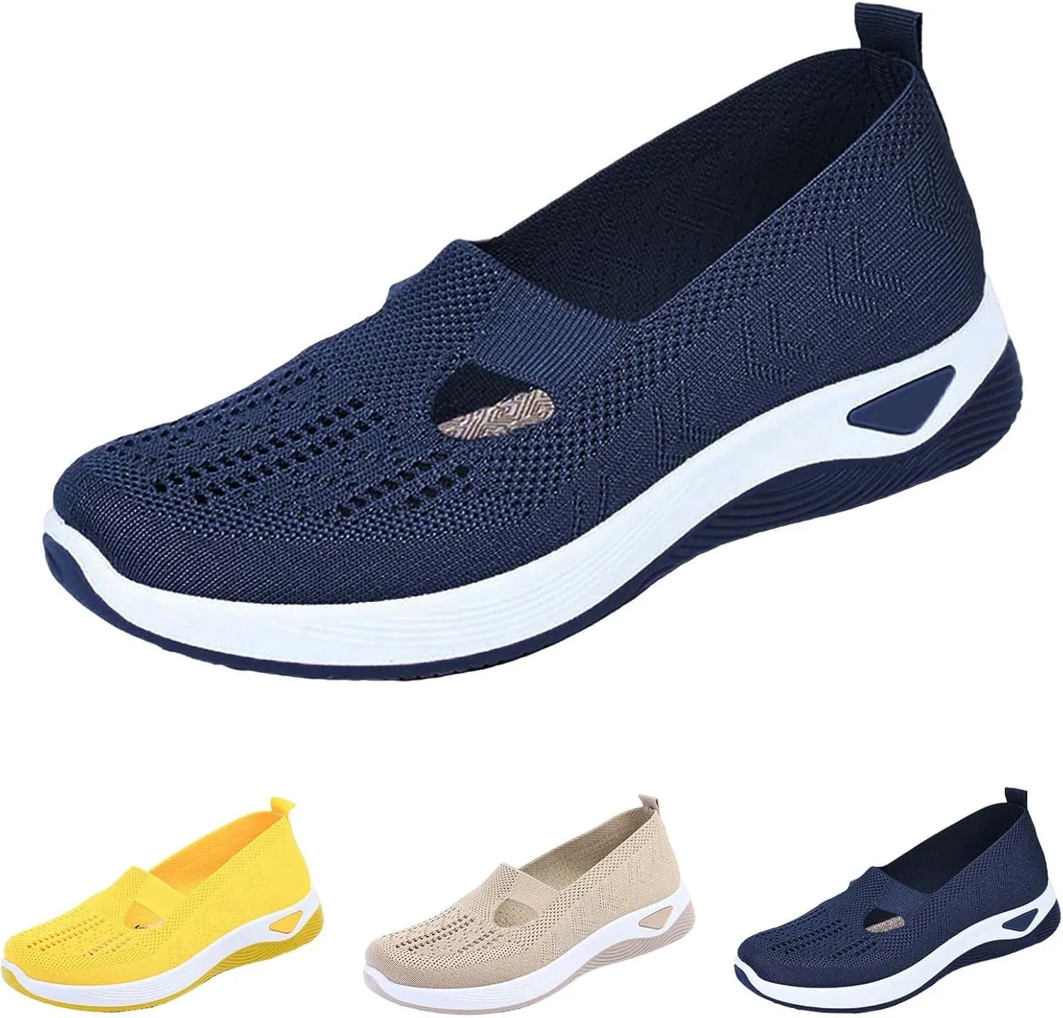 Orthopedic Shoes for Women 2025 New Women's Woven Slip On Shoes Women High Top Women Casual Shoes Fashion Sneakers Black Tennis Shoe Loafers Casual Slip On
