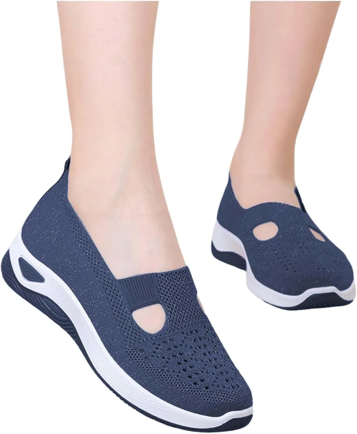Orthopedic Shoes for Women 2025 New Women's Woven Slip On Shoes Women High Top Women Casual Shoes Fashion Sneakers Black Tennis Shoe Loafers Casual Slip On
