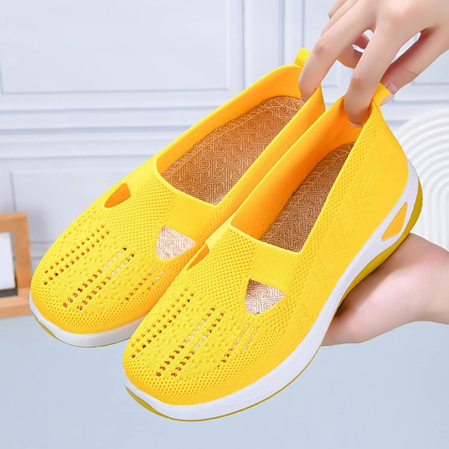 Orthopedic Shoes for Women Woven Orthopedic Mens Running Shoes High Top Men's Shoes Casual White Platform Sneakers Slip On Tennis Shoe Cross Trainer Shoe