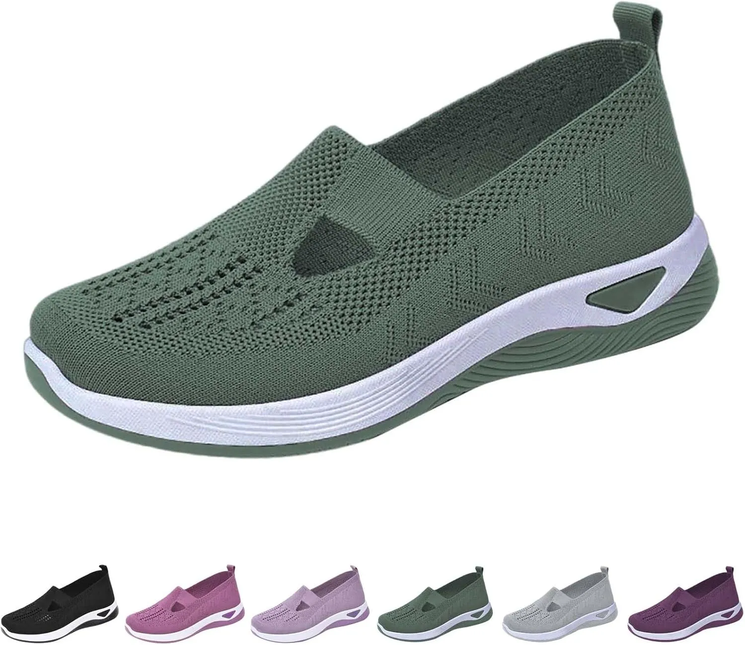 Orthopedic Shoes for Women Woven Slip on Walking Running Shoes for Women Fashion Brown Casual Shoes Wedge Sneakers Waterproof Tennis Shoe Loafers Dress Shoe