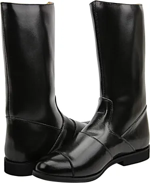 Phoenix Women Ladies Mid Calf Motorcycle Riding Police Genuine Leather Boots