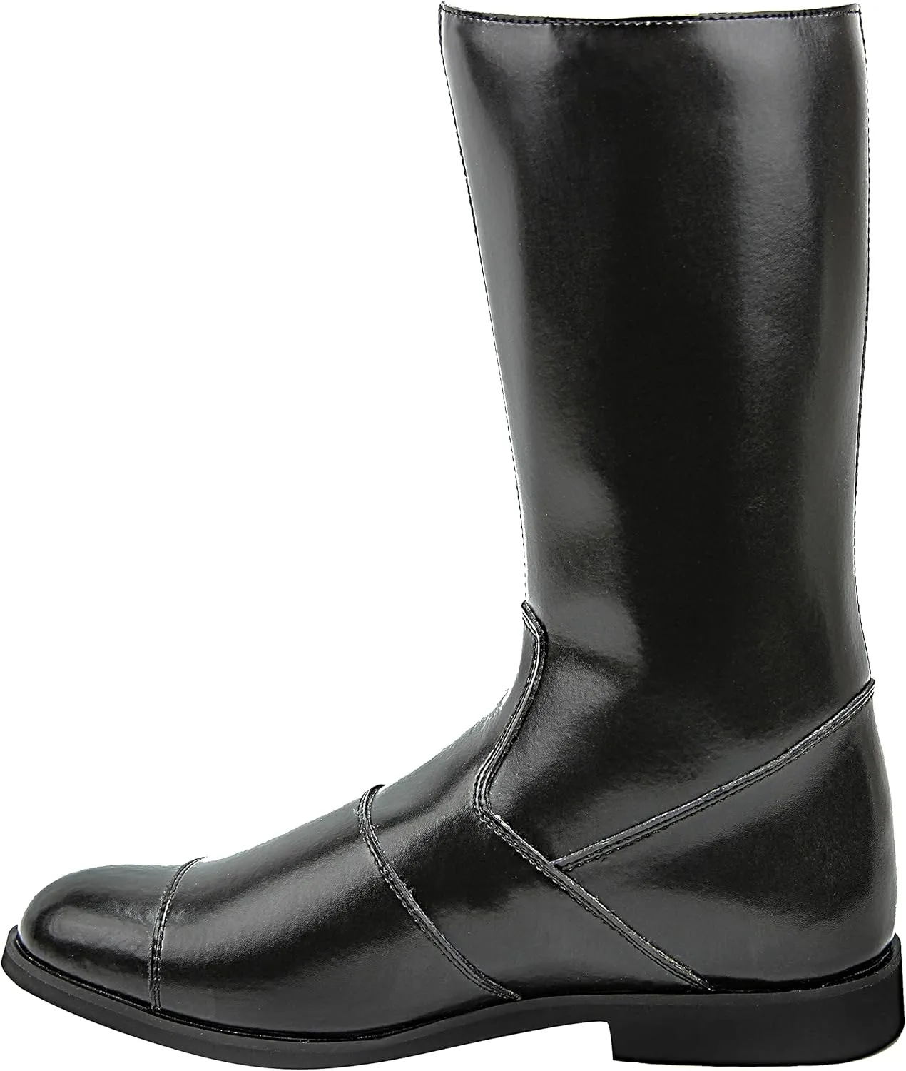 Phoenix Women Ladies Mid Calf Motorcycle Riding Police Genuine Leather Boots
