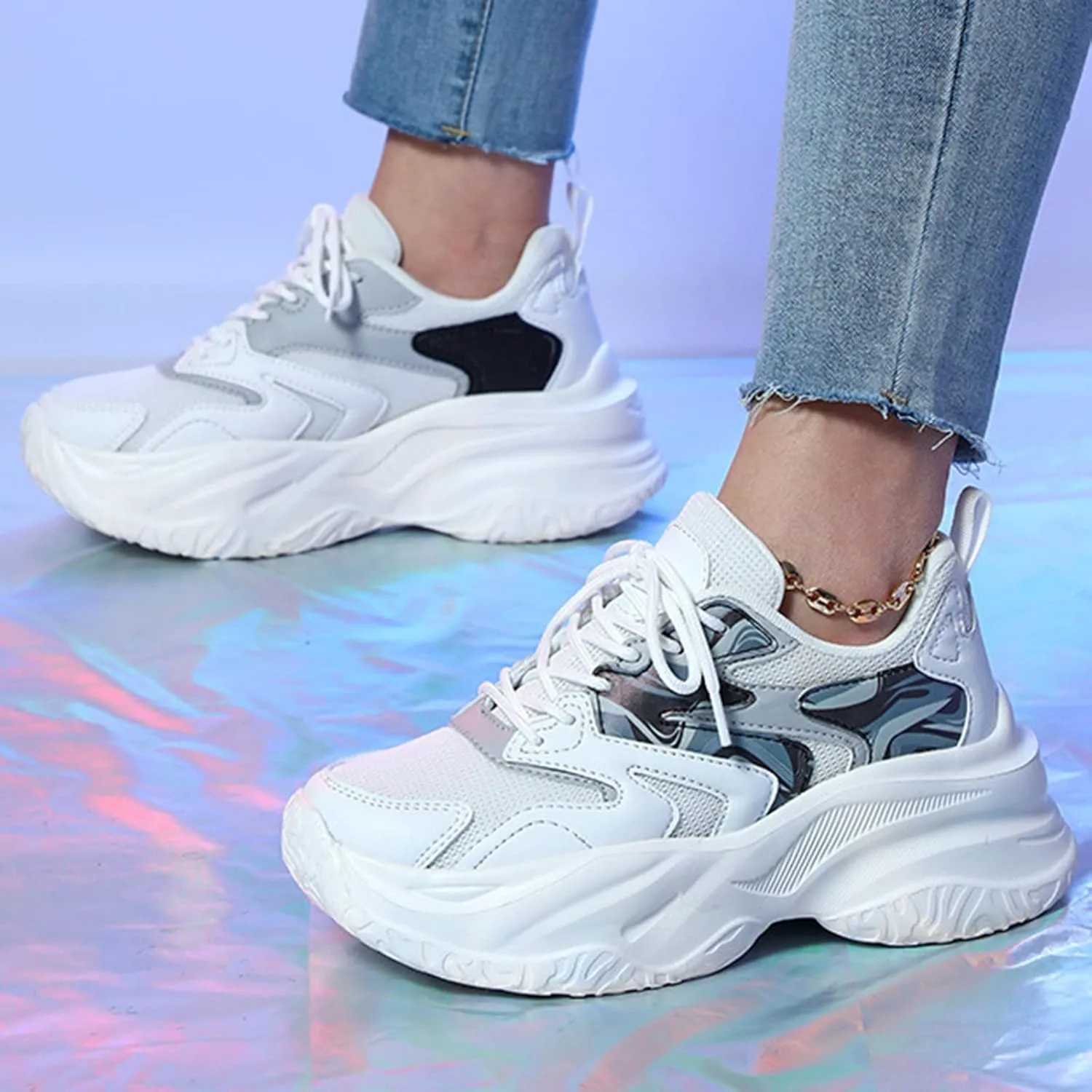 Platform Sneakers for Women Wide Size Black Slip On Shoes Women Dressy Casual Comfortable Nurse Shoes Wide Width for Women Slip Resistant Wedge Sneakers for Women 2023 Women's Everyday Winter Shoes