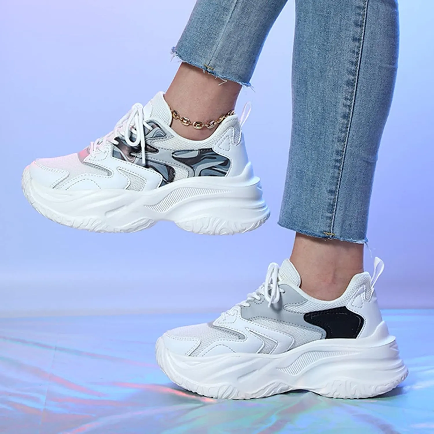 Platform Sneakers for Women Wide Size Black Slip On Shoes Women Dressy Casual Comfortable Nurse Shoes Wide Width for Women Slip Resistant Wedge Sneakers for Women 2023 Women's Everyday Winter Shoes