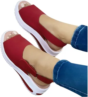 Sandalias para Mujer, Women's 2023 Peep Toe Platform Sandals Shoes Wedges Ankle Buckle Ladies Flip Flops