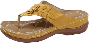 Sandals For Women 2025 Comfortable Walking Orthopedic Slippers Wedge Heel Slip On Summer Orthotic Thong Flip Flops