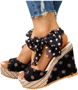 Sandals for Women Wedge,Summer Fish Mouth Espadrilles Slingback Platform Sandals High Heel Ankle Strap Beach Shoes
