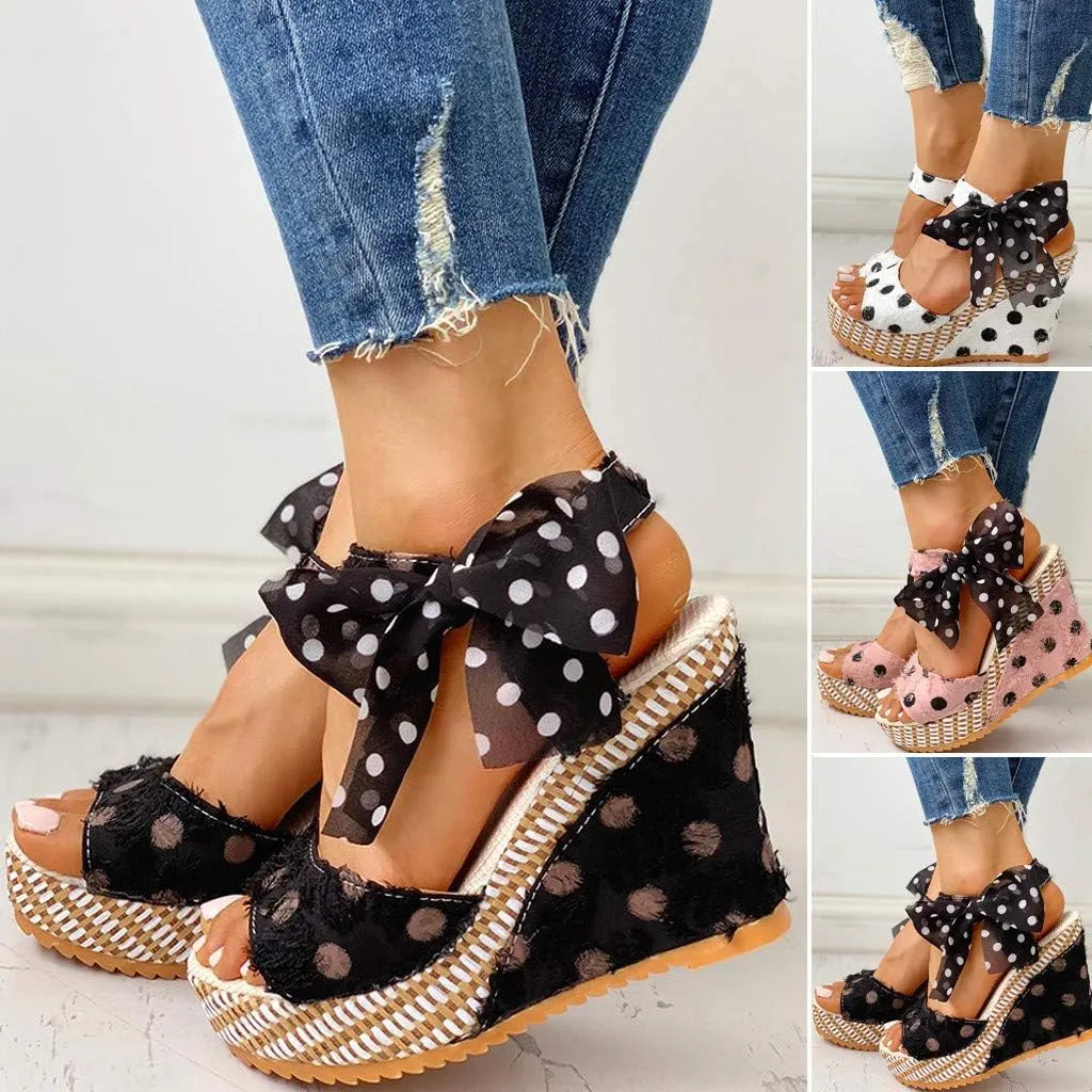 Sandals for Women Wedge,Summer Fish Mouth Espadrilles Slingback Platform Sandals High Heel Ankle Strap Beach Shoes