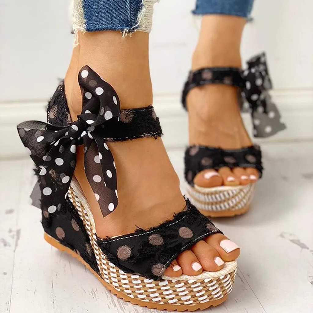 Sandals for Women Wedge,Summer Fish Mouth Espadrilles Slingback Platform Sandals High Heel Ankle Strap Beach Shoes