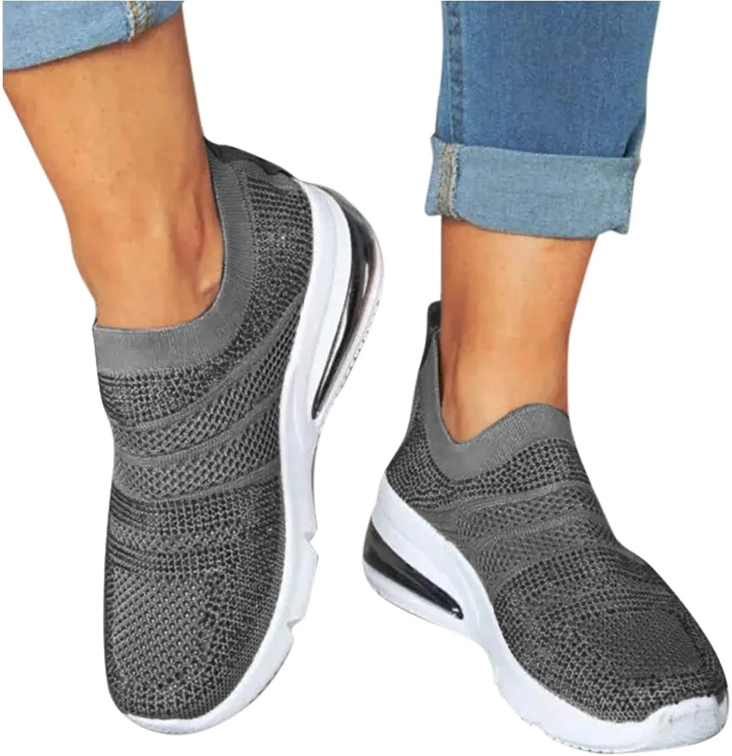 SBGMoSJ Womens Platform Sneakers Size 11 Wide Slip Resistant Women's Black Work Shoes Size 9 Canvas Shoes for Women Black Womens Running Shoes Size 7 1/2 Trending Tennis Shoes for Women 2023