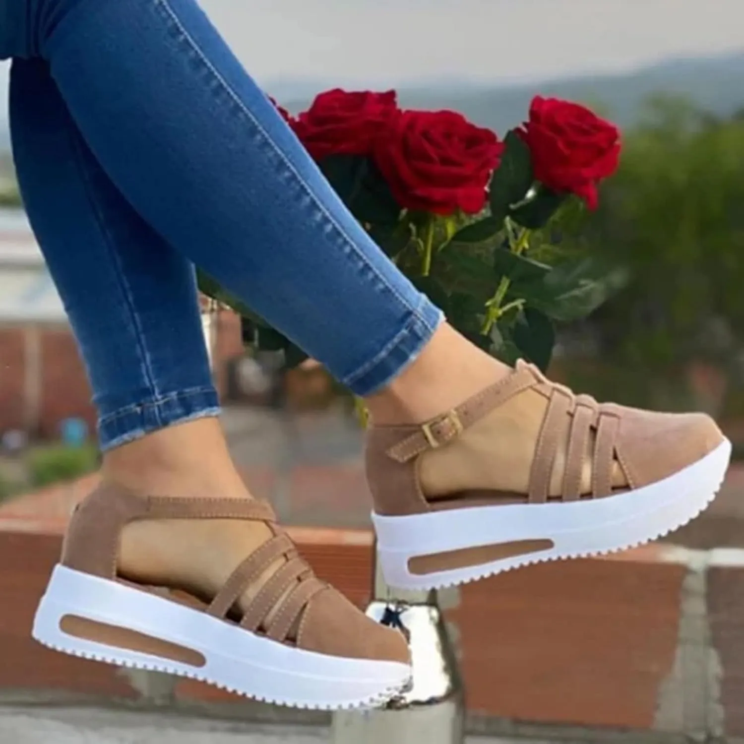 Shoes for Women Sandals, Womens Sandals Causal Peep Toe Platform Sandals Shoes Wedges Ankle Sandals