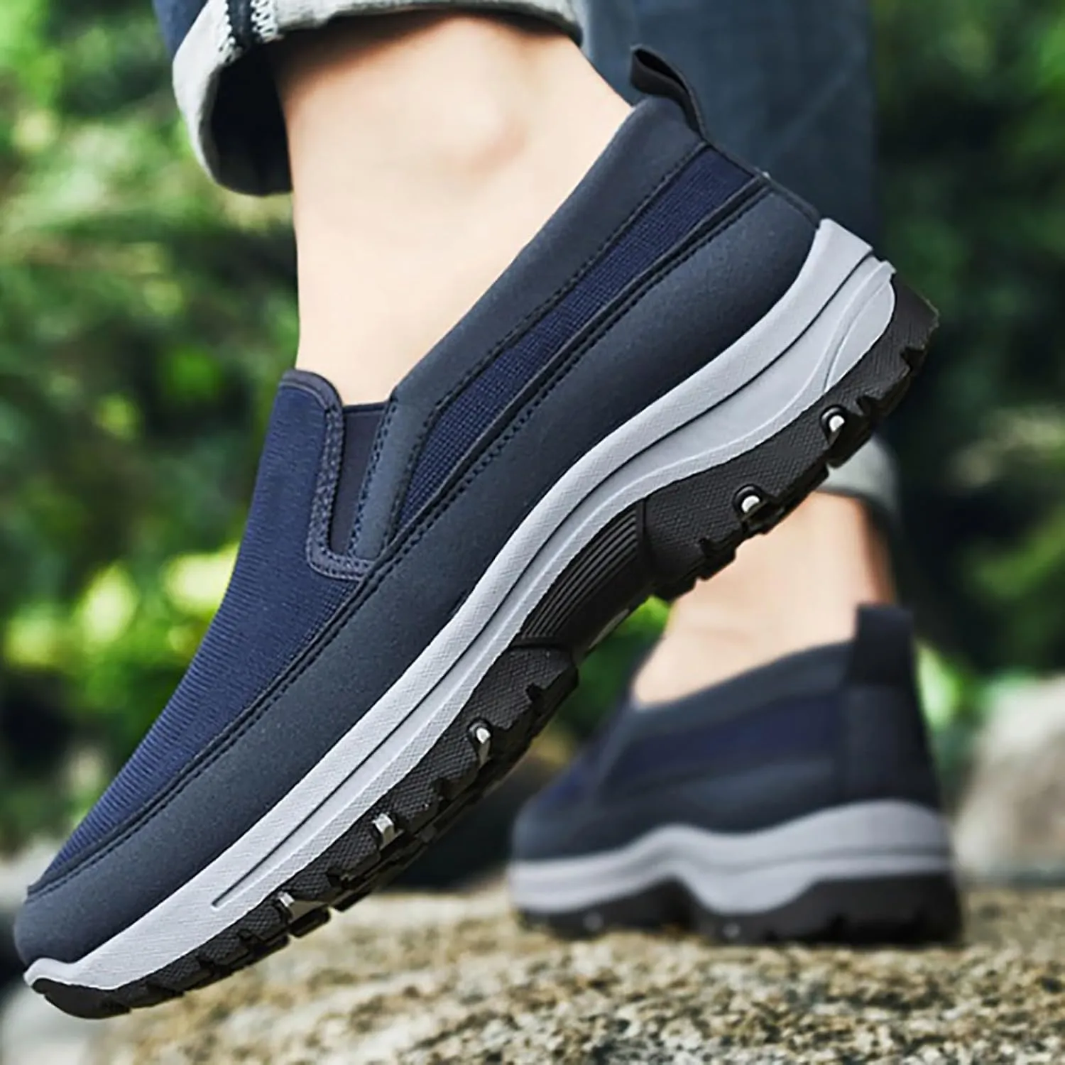Slip On Shoes Women Sneakers for Women Clearance Women Loafers Closed Back Lightweight Breathable Women's Christmas Shoes Women's Wide Loafers