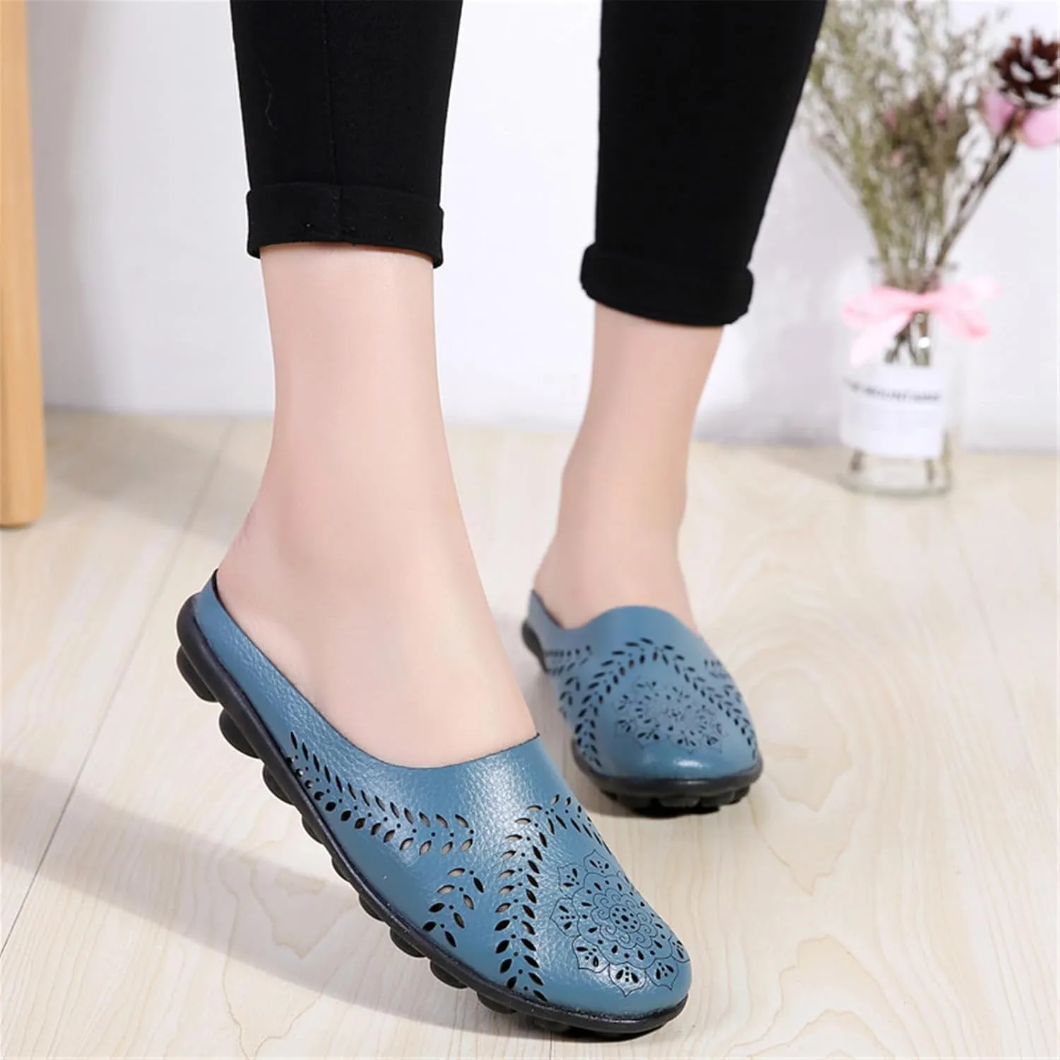 Slip On Shoes Women Womens Sneakers Wide Width Black Loafers Women Wide with Comfy Soft Cover Heel Christmas Sneakers Women Comfortable & Lightweight