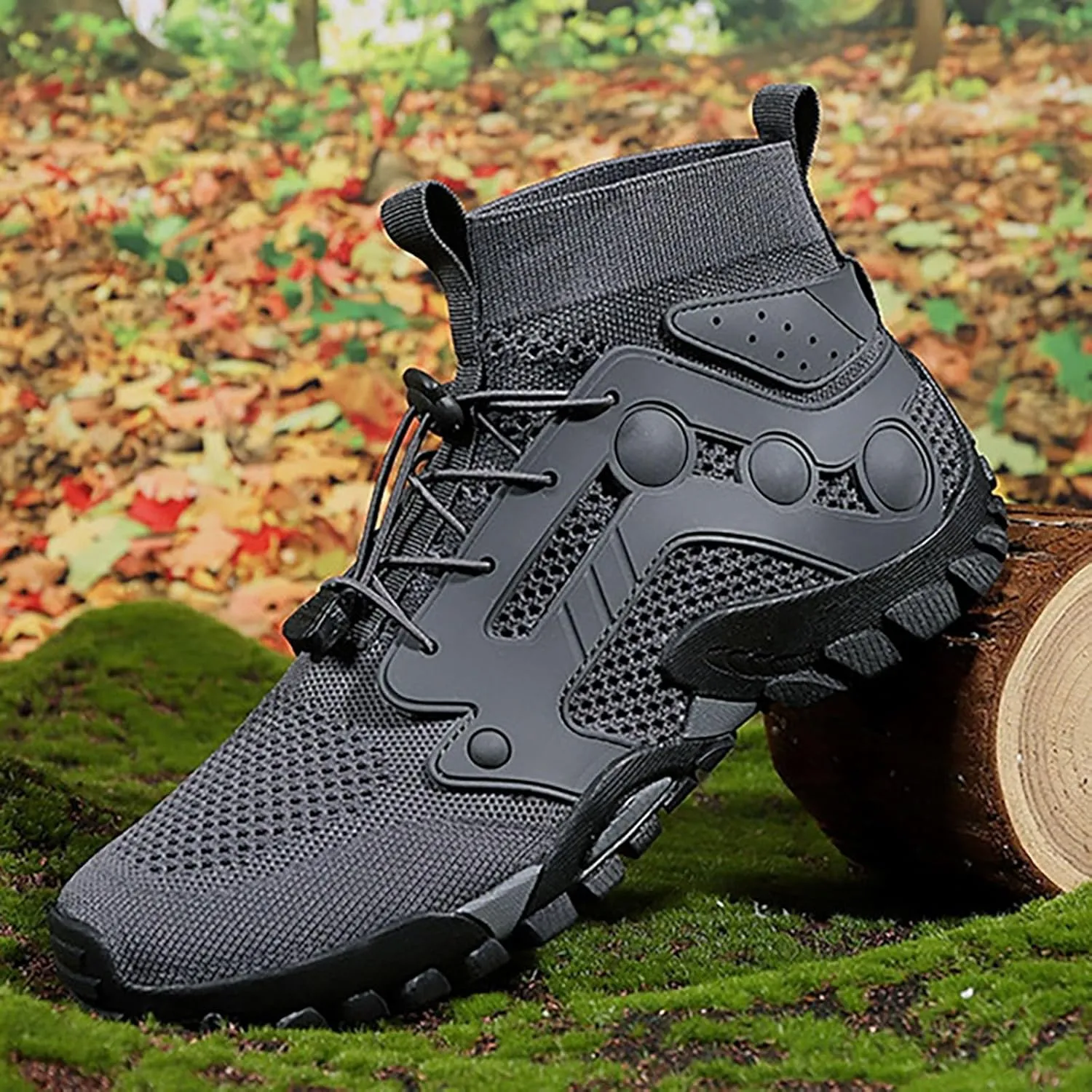 Slip on Walking Shoes for Men Comfort Memory Foam Hiking Shoes Breathable Lightweight Fashion Sneakers Non Slip Arch Support Cushioning Training Gym Shoes Wide Width