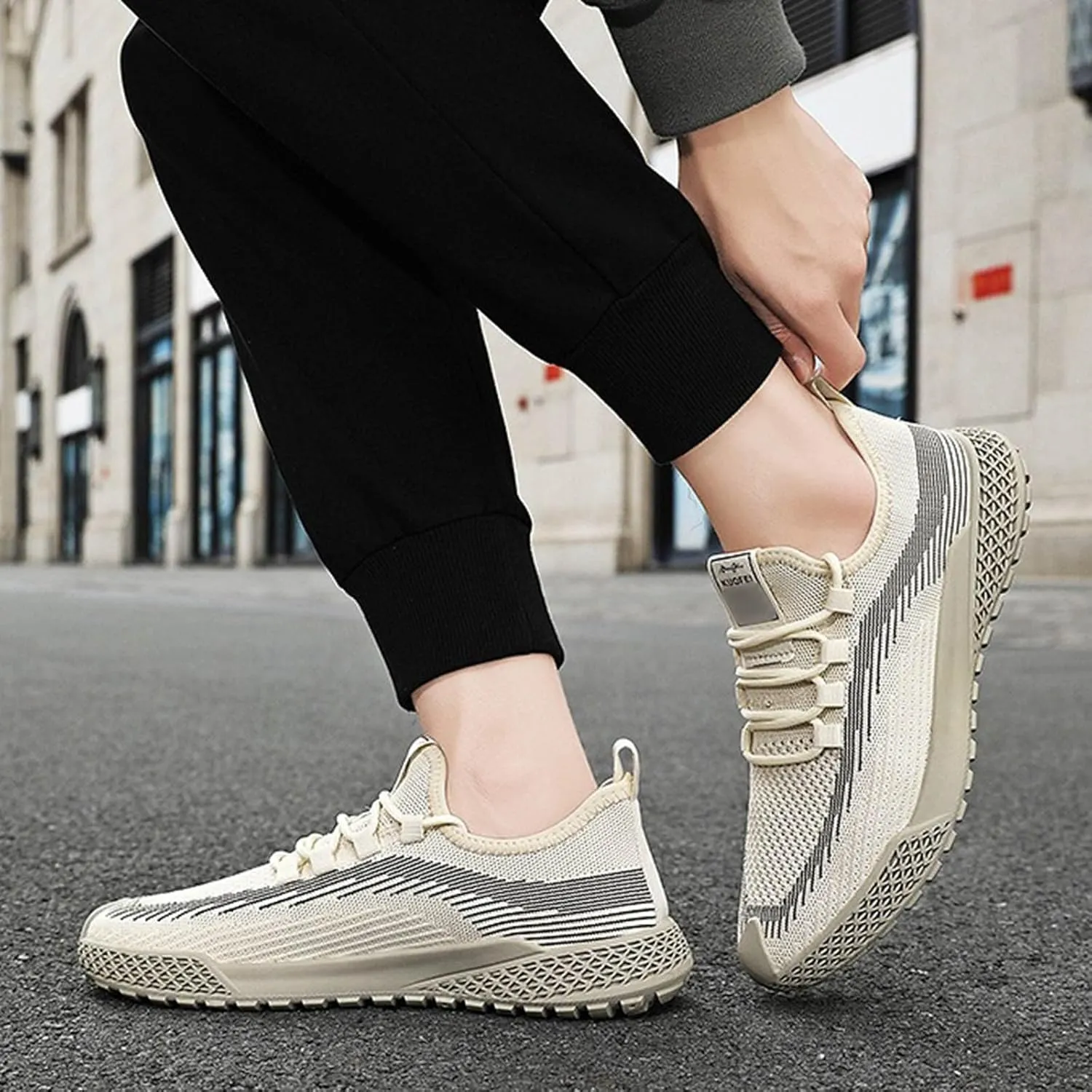 Slip on Walking Shoes Men Casual Dressy Memory Foam Ultra Lightweight Breathable Fashion Sneakers Non Slip Travel Jogging Training Gym Shoes Wide Width