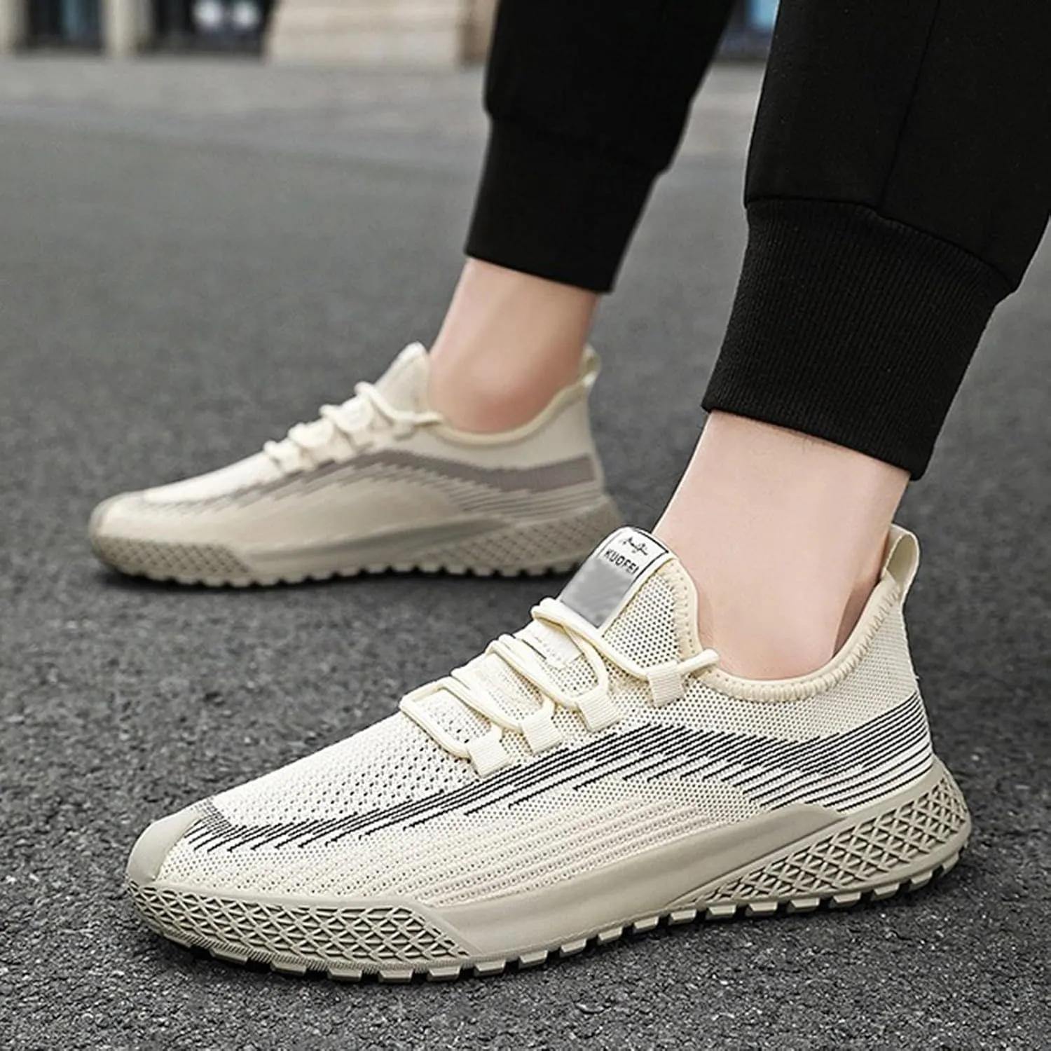 Slip on Walking Shoes Men Casual Dressy Memory Foam Ultra Lightweight Breathable Fashion Sneakers Non Slip Travel Jogging Training Gym Shoes Wide Width