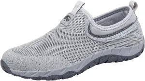 Slip on Walking Shoes Men Comfortable Memory Foam Breathable Fashion Sneakers Non Slip Arch Support Cushioning Athletic Running Shoes