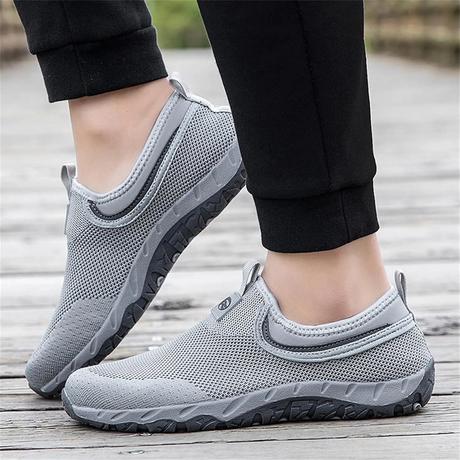 Slip on Walking Shoes Men Comfortable Memory Foam Breathable Fashion Sneakers Non Slip Arch Support Cushioning Athletic Running Shoes