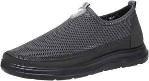 Slip on Walking Shoes Men Comfortable Memory Foam Ultra Lightweight Breathable Fashion Sneakers Non Slip Travel Jogging Training Gym Shoes Wide Width