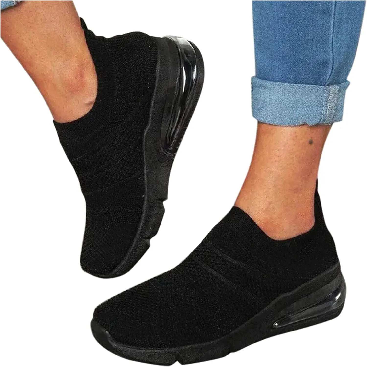 Sneakers for Walking Women Nurses Shoes for Women Comfortable Non Slip White Women's Tennis Shoes Size 9.5 Wide White Sneakers for Women Non Slip Women's Canvas Slip On Shoes Wide Width Size 11