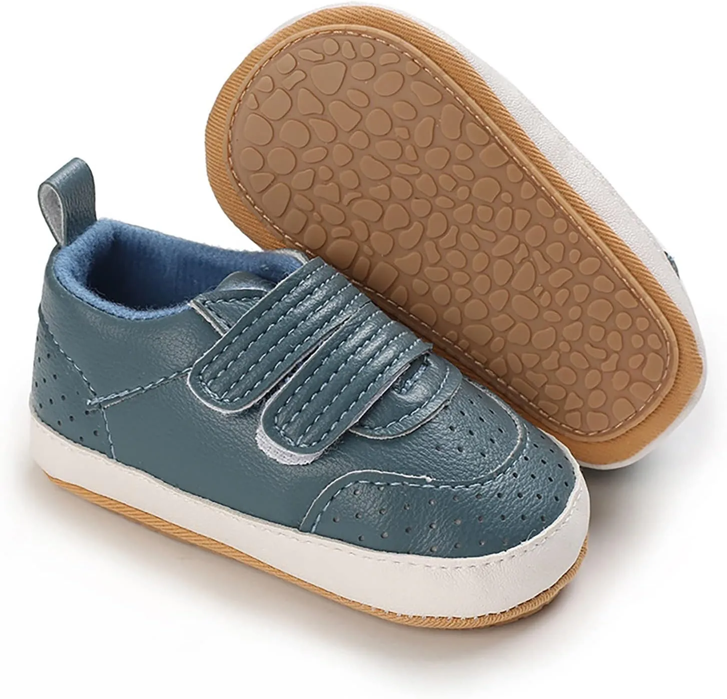 Spring and Summer Children Baby Toddler Shoes Boys and Girls Casual Shoes Flat Bottom Light Breathable Comfortable Solid Color Hook Loop Toddler Shoes Size 9