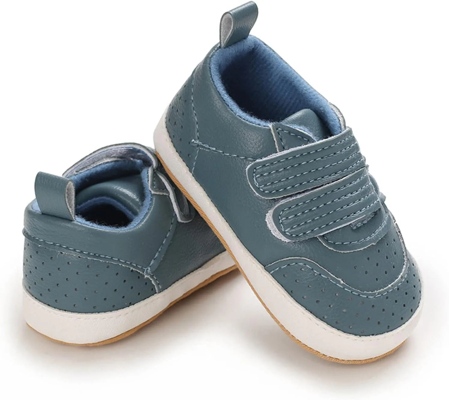 Spring and Summer Children Baby Toddler Shoes Boys and Girls Casual Shoes Flat Bottom Light Breathable Comfortable Solid Color Hook Loop Toddler Shoes Size 9