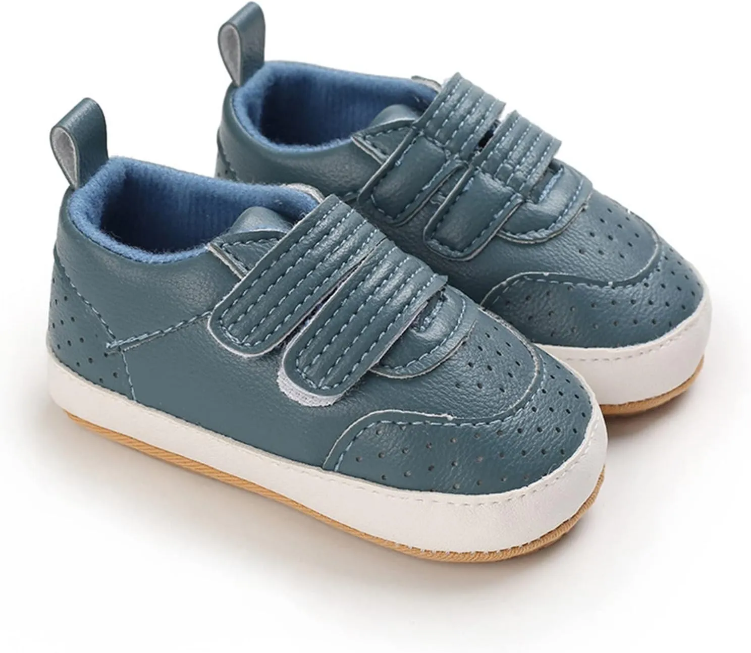Spring and Summer Children Baby Toddler Shoes Boys and Girls Casual Shoes Flat Bottom Light Breathable Comfortable Solid Color Hook Loop Toddler Shoes Size 9