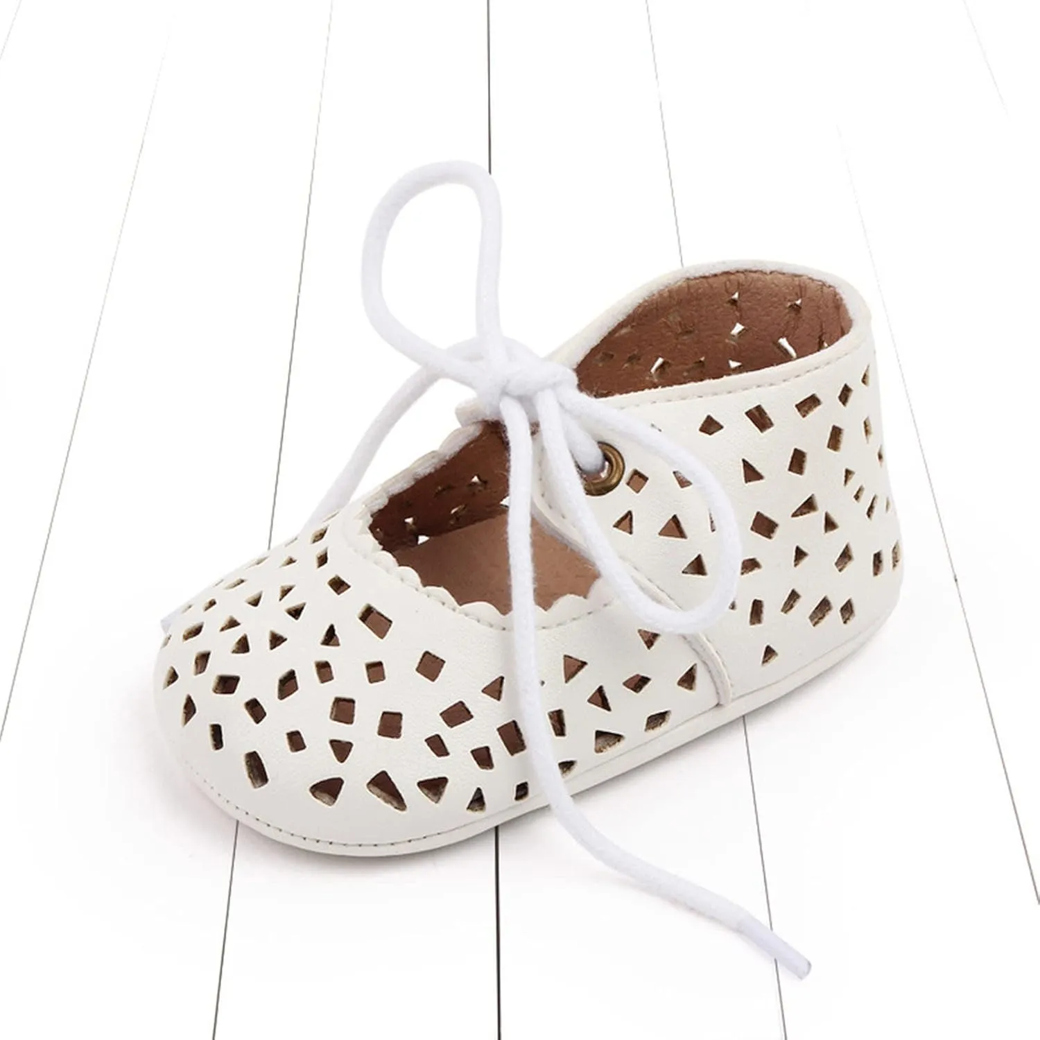 Spring and Summer Children Baby Toddler Shoes for Girls Flat Bottoms Non Slip Light Hollow Breathable Lace Up Easy to Wear and Comfortable 18 Month Shoes