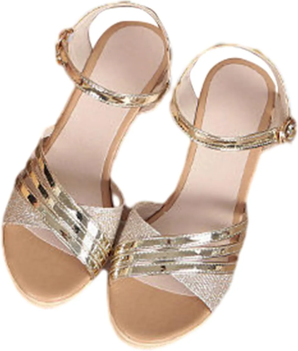 Summer Sandals for Women 2025 Fashion Chunky High Heels Open Toe Ankle Buckle Sandal Ladies Dressy Casual Shoes