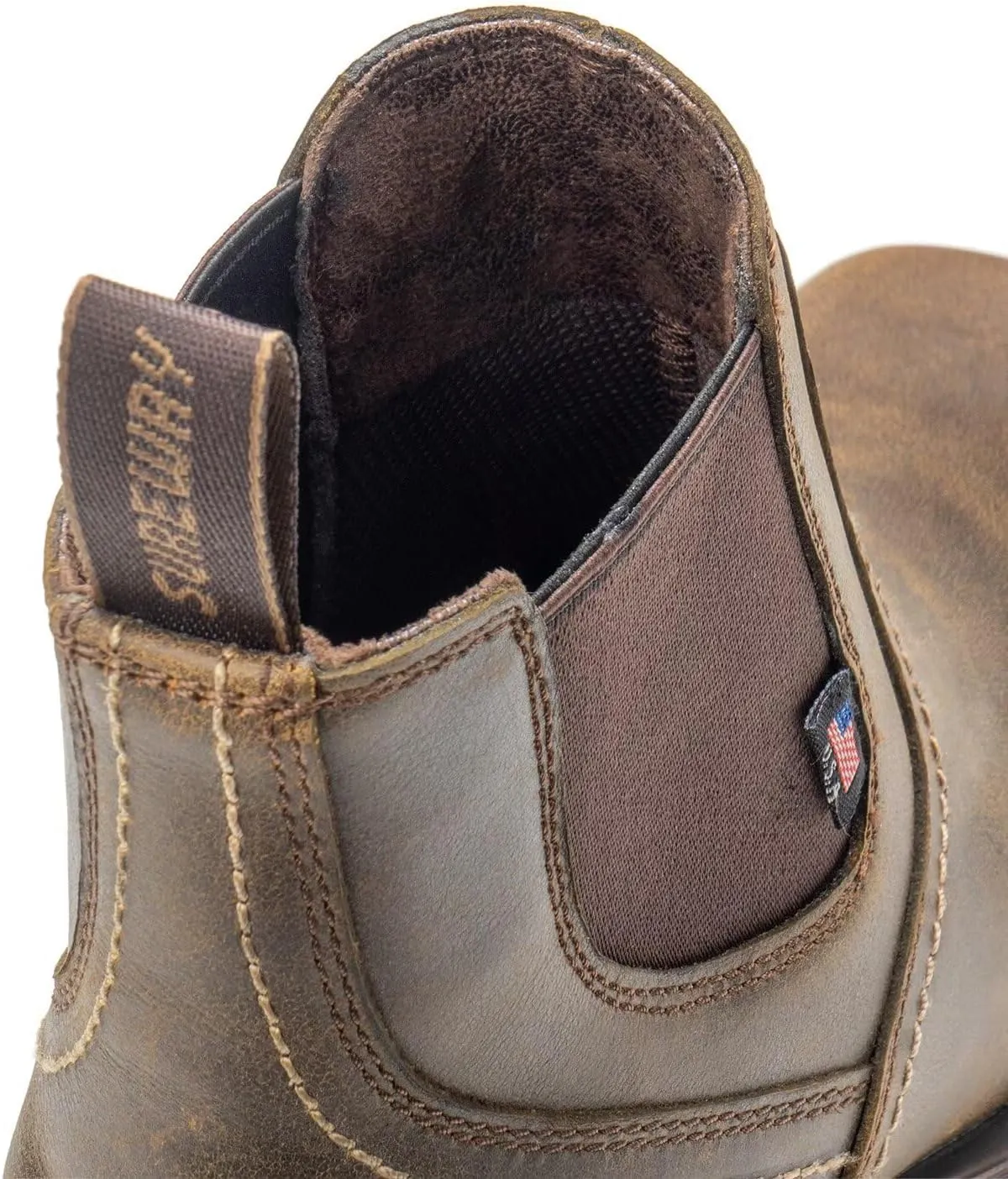 SUREWAY Mens Western Chelsea Cowboy Boots, Square Toe Casual/Work/Dress Boots, Ankle Length, Retro Stylish, Durable Comfortable, All-Weather