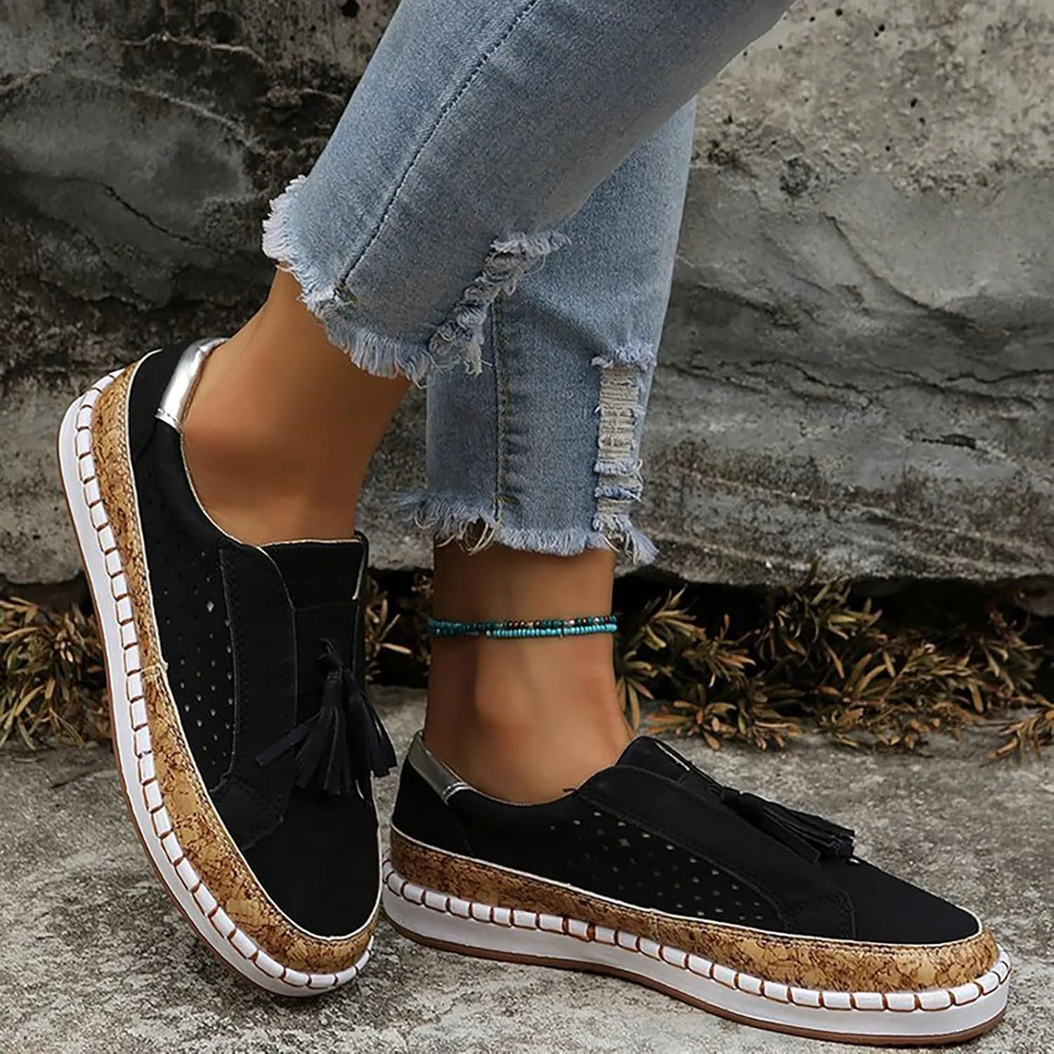 Tennis Shoes Women Lether Dress Casual Shoes Fashion Sneakers 2025 Women's Woven Orthopedic Breathable Soft Brown Tennis Shoe Cross Trainer Shoe