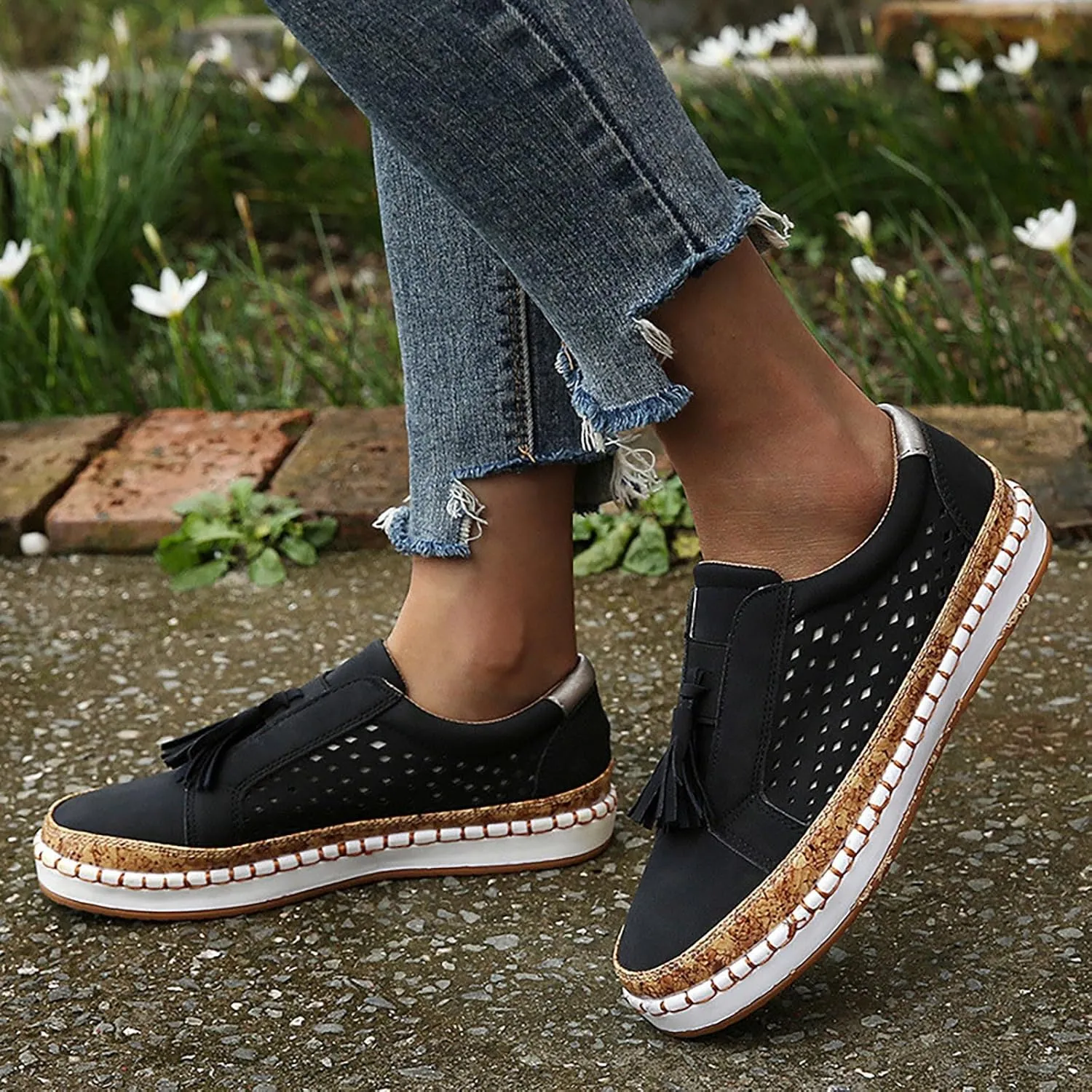 Tennis Shoes Women Lether Dress Casual Shoes Fashion Sneakers 2025 Women's Woven Orthopedic Breathable Soft Brown Tennis Shoe Cross Trainer Shoe