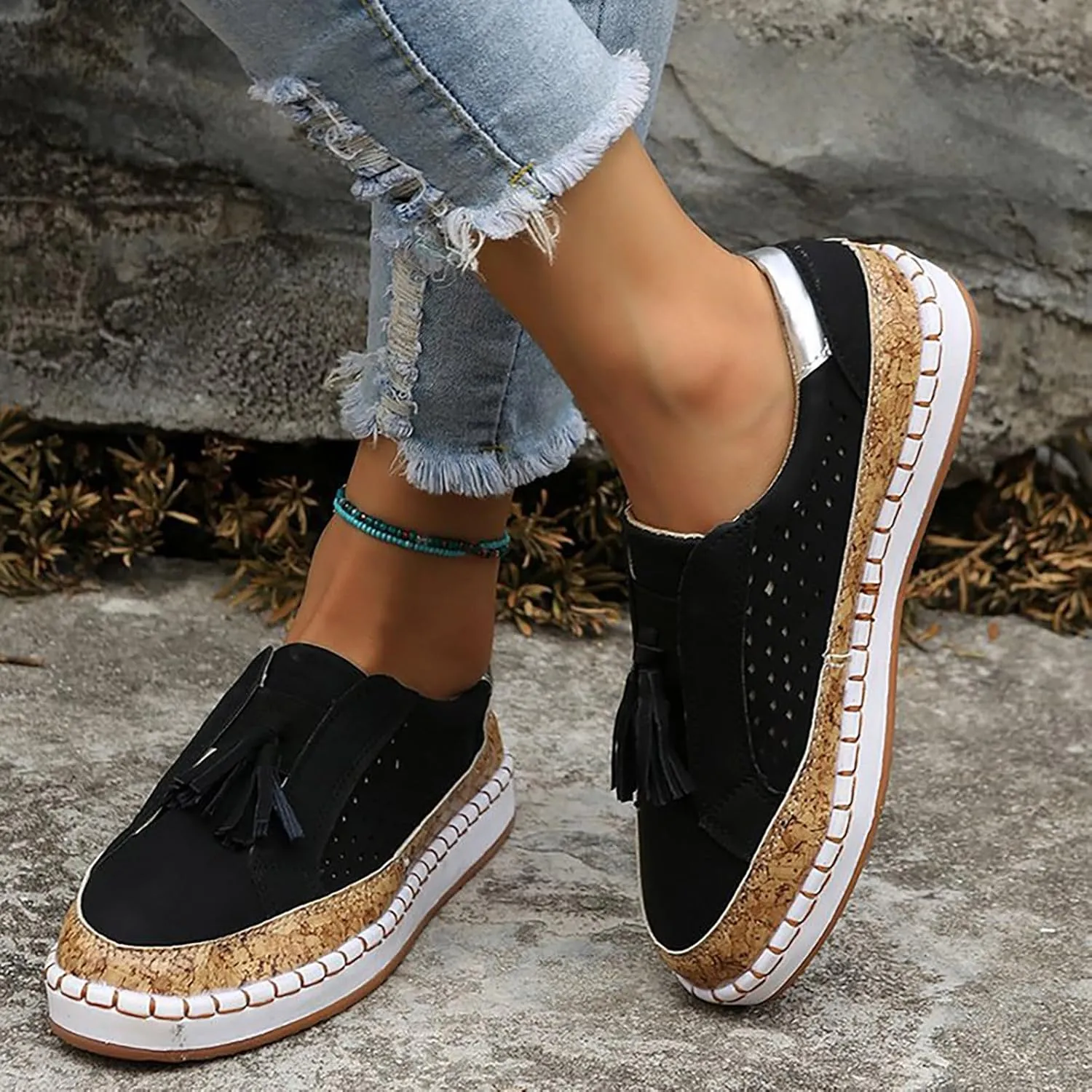 Tennis Shoes Women Lether Dress Casual Shoes Fashion Sneakers 2025 Women's Woven Orthopedic Breathable Soft Brown Tennis Shoe Cross Trainer Shoe