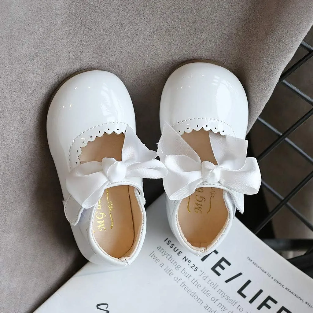 Toddler Dress Shoes,Infant Kids Baby Girls Butterfly Knot Princess Leather Shoes Sandals 0-7 Years