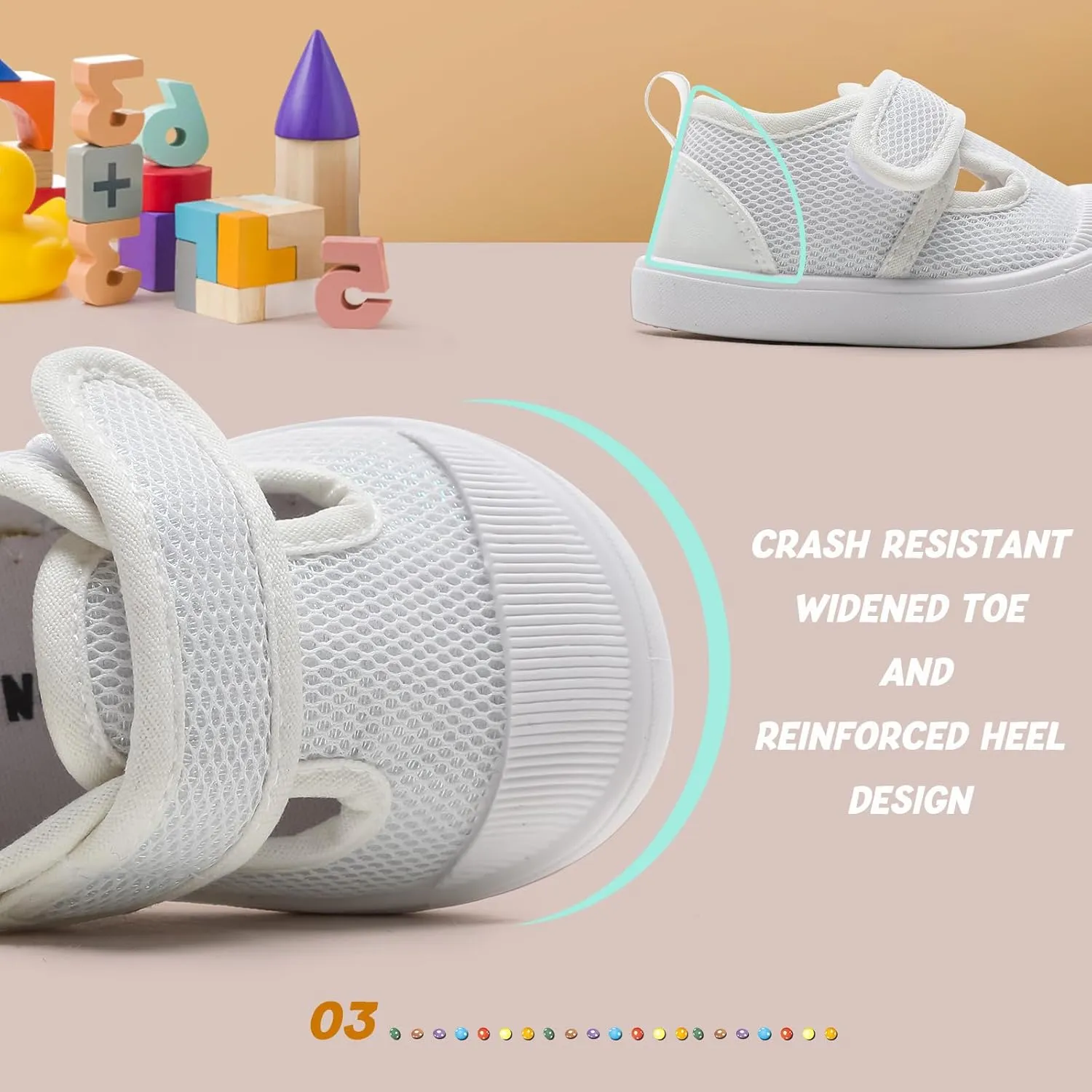 Toddler Girls Boys Shoes Kids Canvas Sneakers with Cartoon Print Adjustable Velcro Strap
