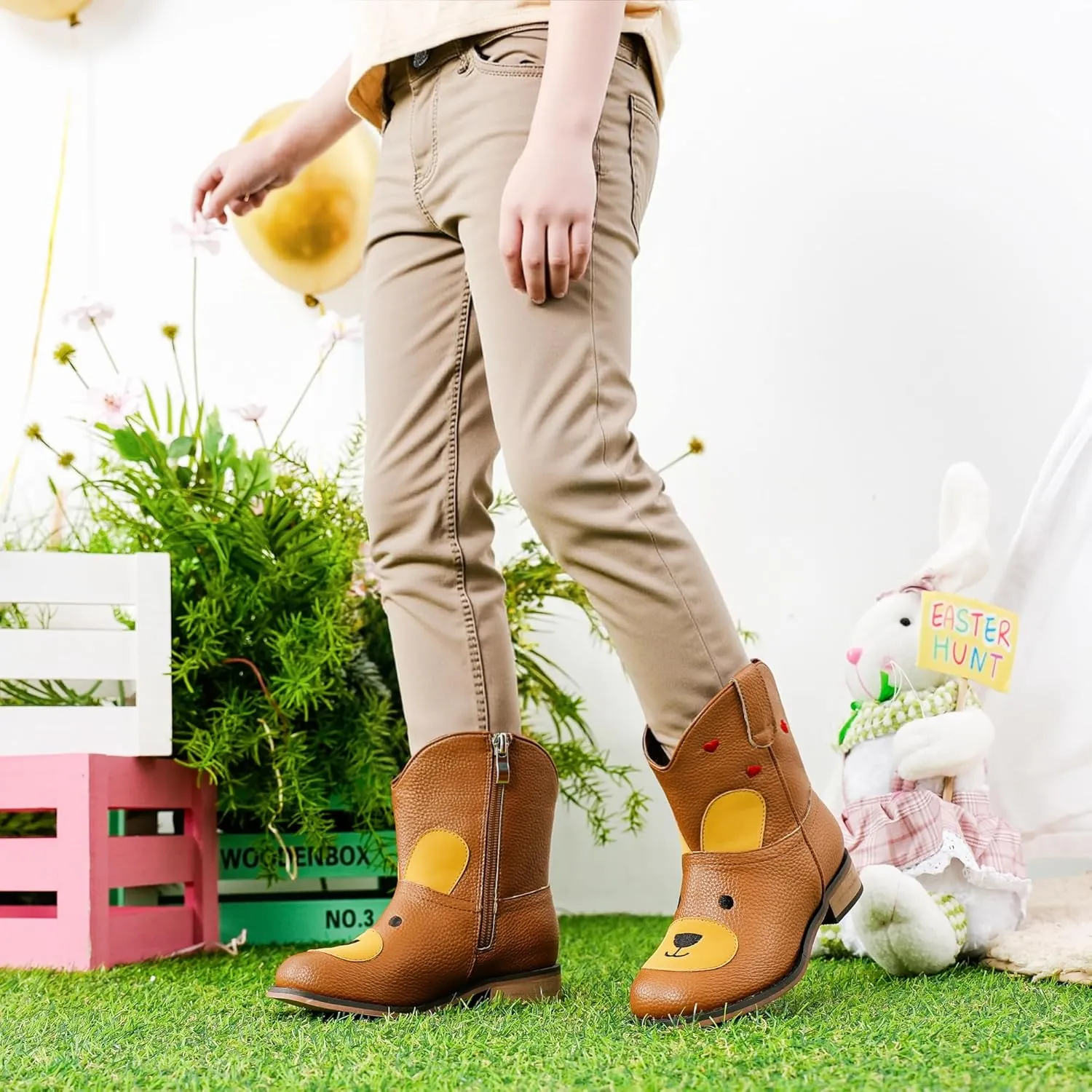 Toddler Girls Cowgirl Boots Cowboy Boots for Boys Little Kids Boot Animal Zipper Ankle Western Riding Shoes Birthday Party Wedding
