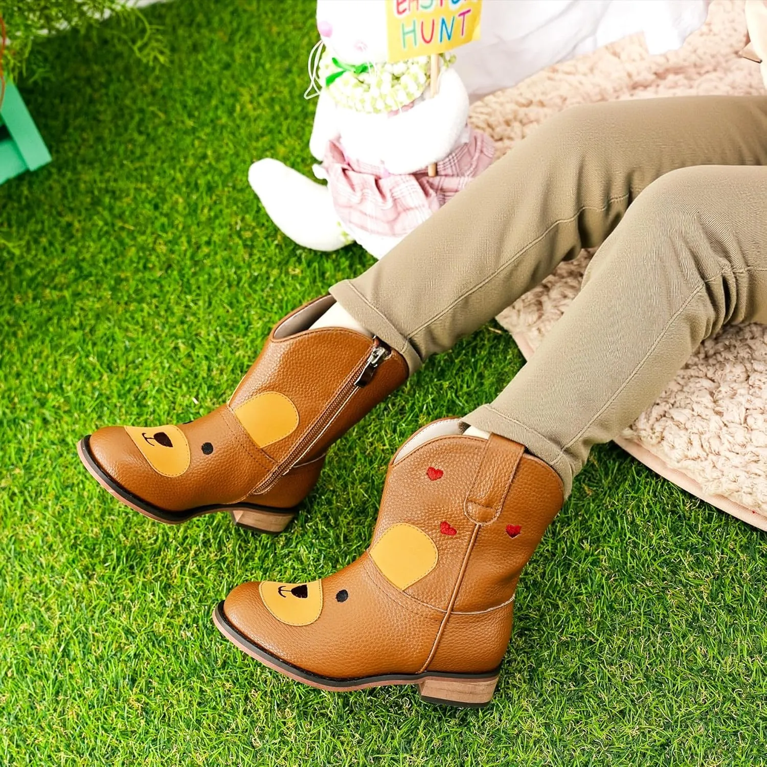 Toddler Girls Cowgirl Boots Cowboy Boots for Boys Little Kids Boot Animal Zipper Ankle Western Riding Shoes Birthday Party Wedding