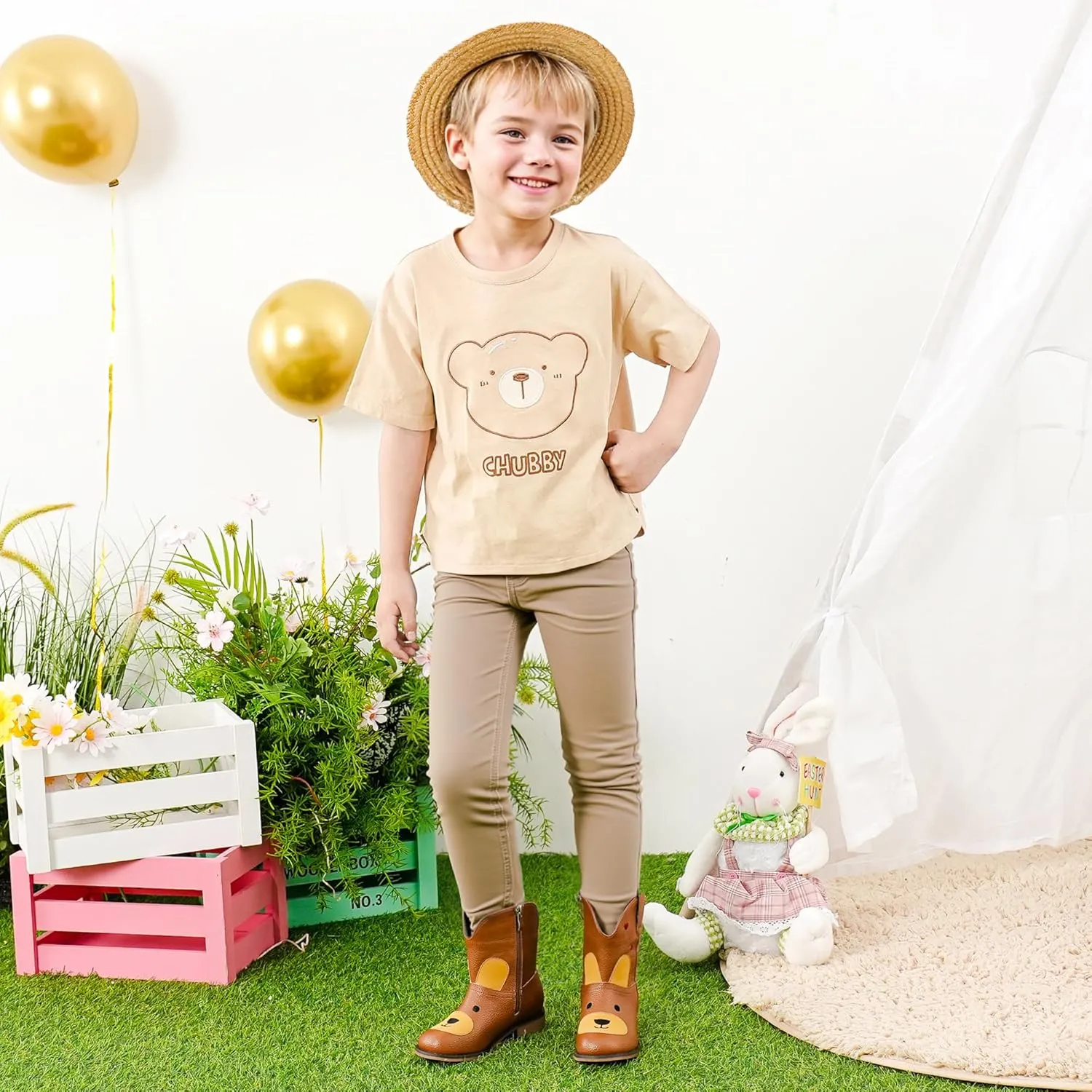 Toddler Girls Cowgirl Boots Cowboy Boots for Boys Little Kids Boot Animal Zipper Ankle Western Riding Shoes Birthday Party Wedding