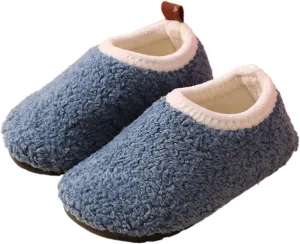 Toddler Indoor Outdoor Sneaker Kids Girls Boys Fuzzy Warm House Sport Shoes Slip On Soft Sole Ankle Cozy Flat Shoes