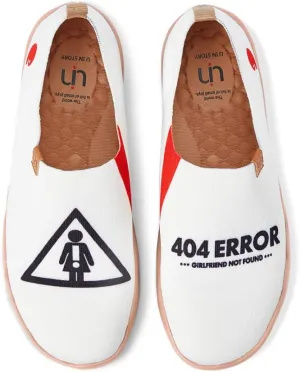 UIN Men's Loafers Lightweight Knitted Sneakers Walking Casual Slip Ons Funny Style Art Painted Travel Shoes 404 Error (8)