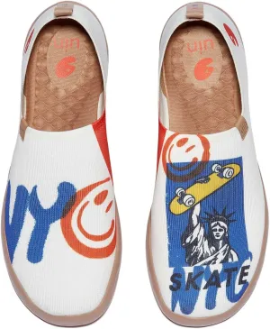 UIN Men's Loafers Lightweight Knitted Sneakers Walking Casual Slip Ons Funny Style Art Painted Travel Shoes Skate NYC (7)