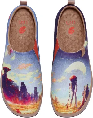UIN Women's Slip Ons Lightweight Sneaker Walking Casual Loafers Comfortable Art Painted Travel Shoes Toledo Foreign Invasion (6.5)