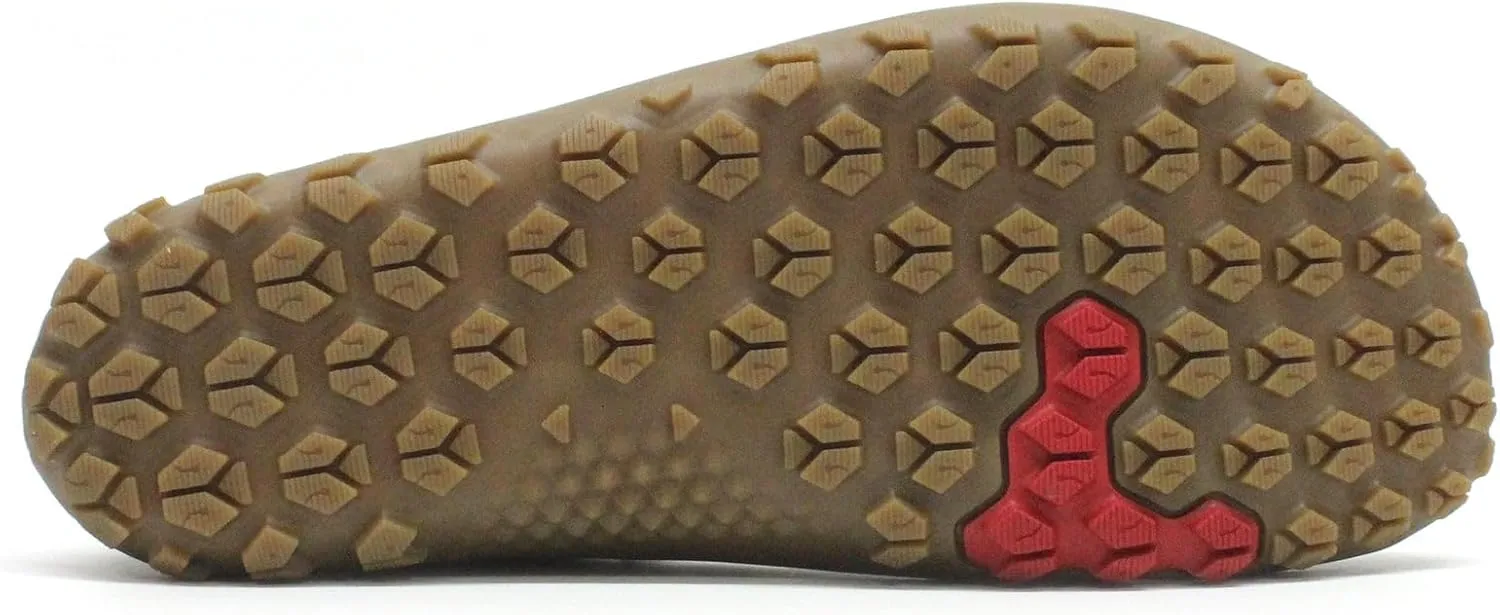 Vivobarefoot Tracker Leather Low Mens Barefoot Hiking | Waterproof, Lightweight & Puncture Resistant | All Weather & Terrains | Wide Fit Grounding Shoes | Bracken