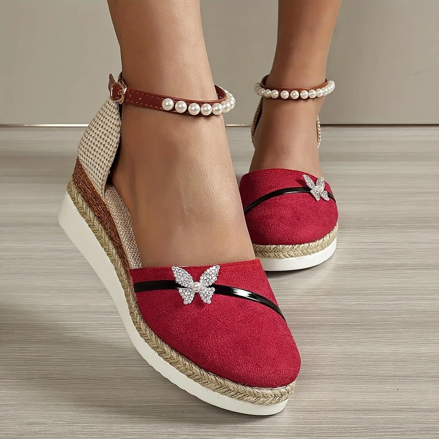 Wedge Sandals Wedge Espadrilles Brown Beach Sandals Platform Sandals for Women Wedge Sandals for Women